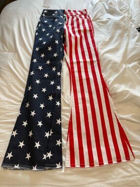 Women’s patriotic flare jeans